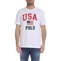 Tricouri Usa Polo T-Shirt In White Barbati