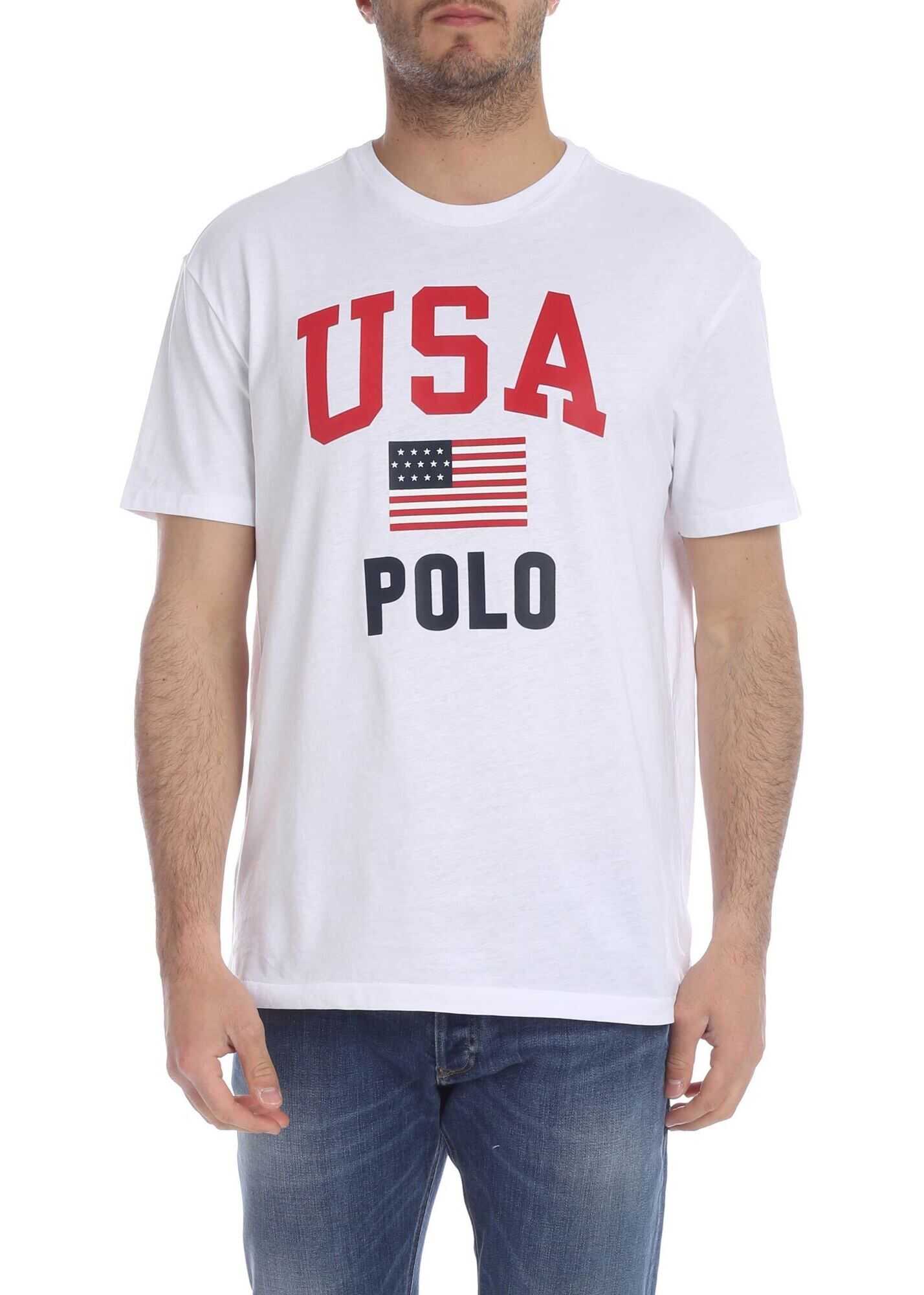 Usa Polo T-Shirt In White
