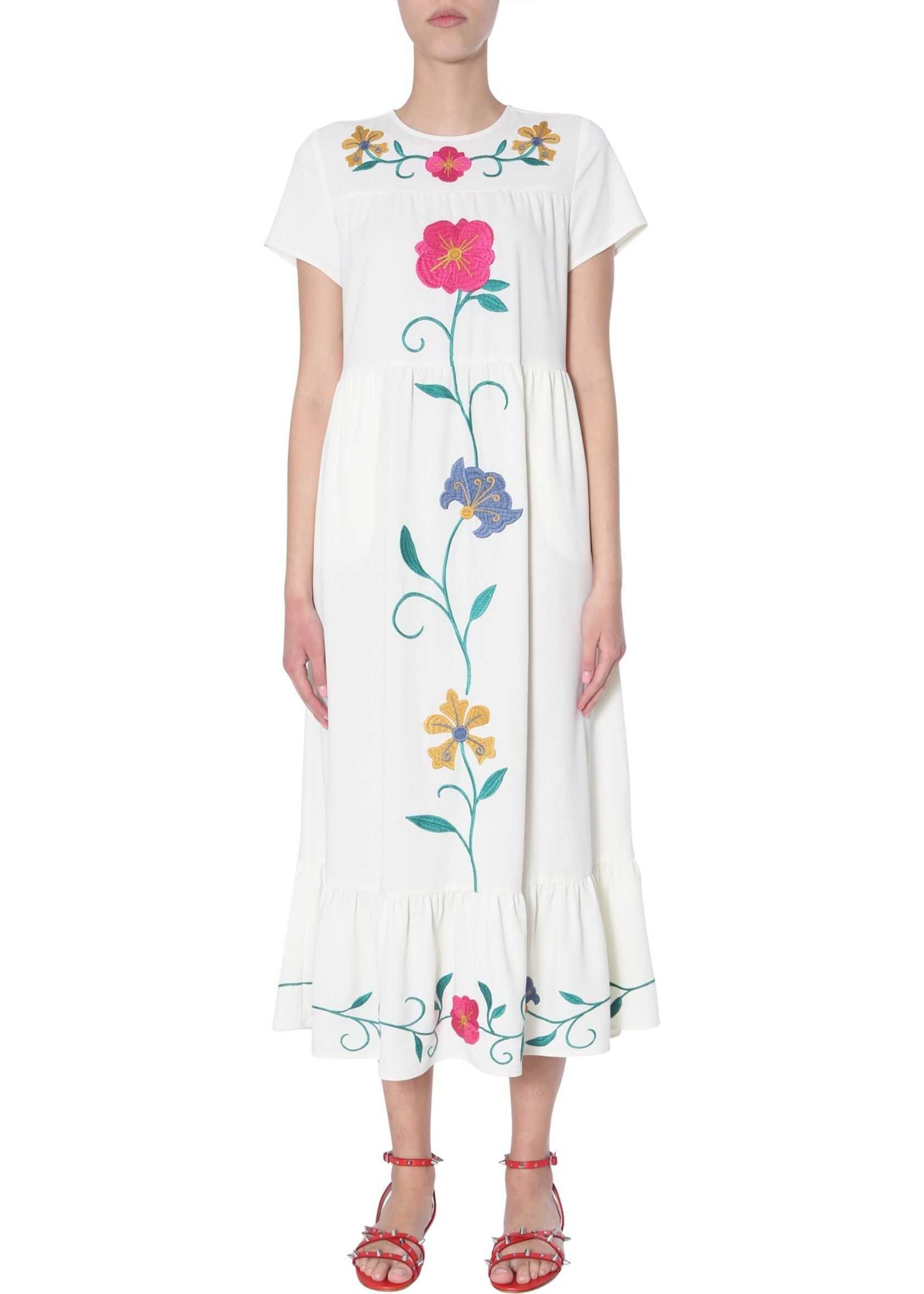RED VALENTINO Sable Crepe Dress IVORY