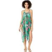 Imbracaminte de plaja Tie Front Floral Poncho Femei