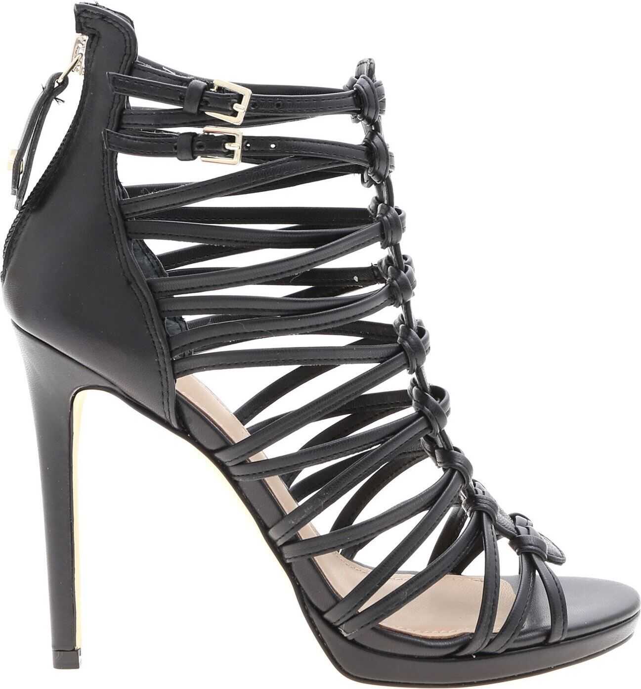 GUESS Taavi Sandals In Black Leather Black