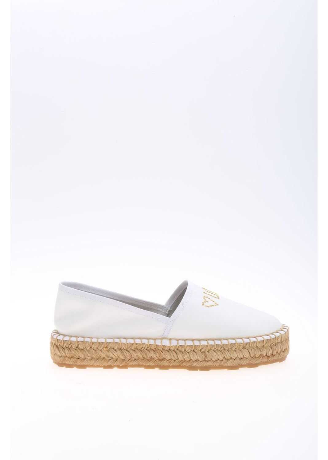 LOVE Moschino Espadrillas In White With Golden Logo White