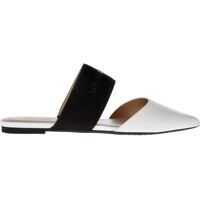 Saboti Meadow Flat Mules In Optic White Femei