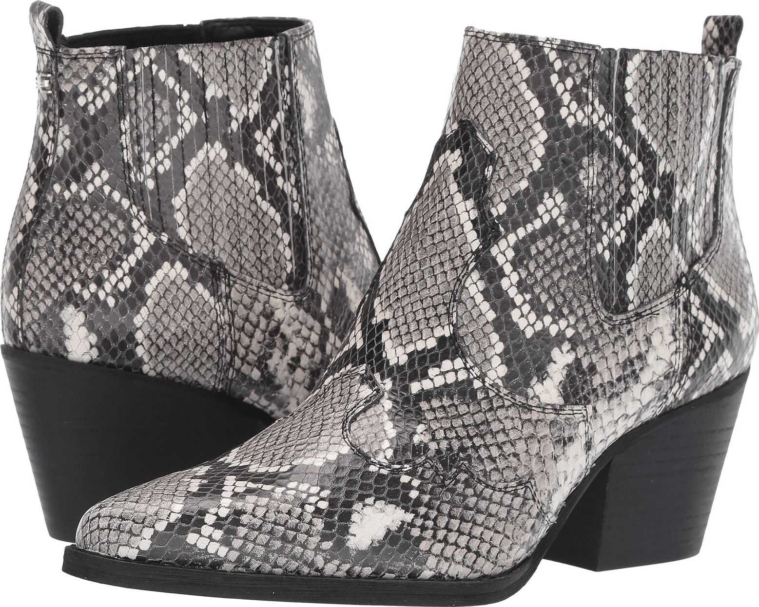 Sam Edelman Winona Black/White Snake Exotic Snake Print Leather