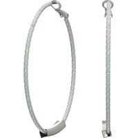 Cercei Textured Hoop with Tube on Bottom Earrings Femei