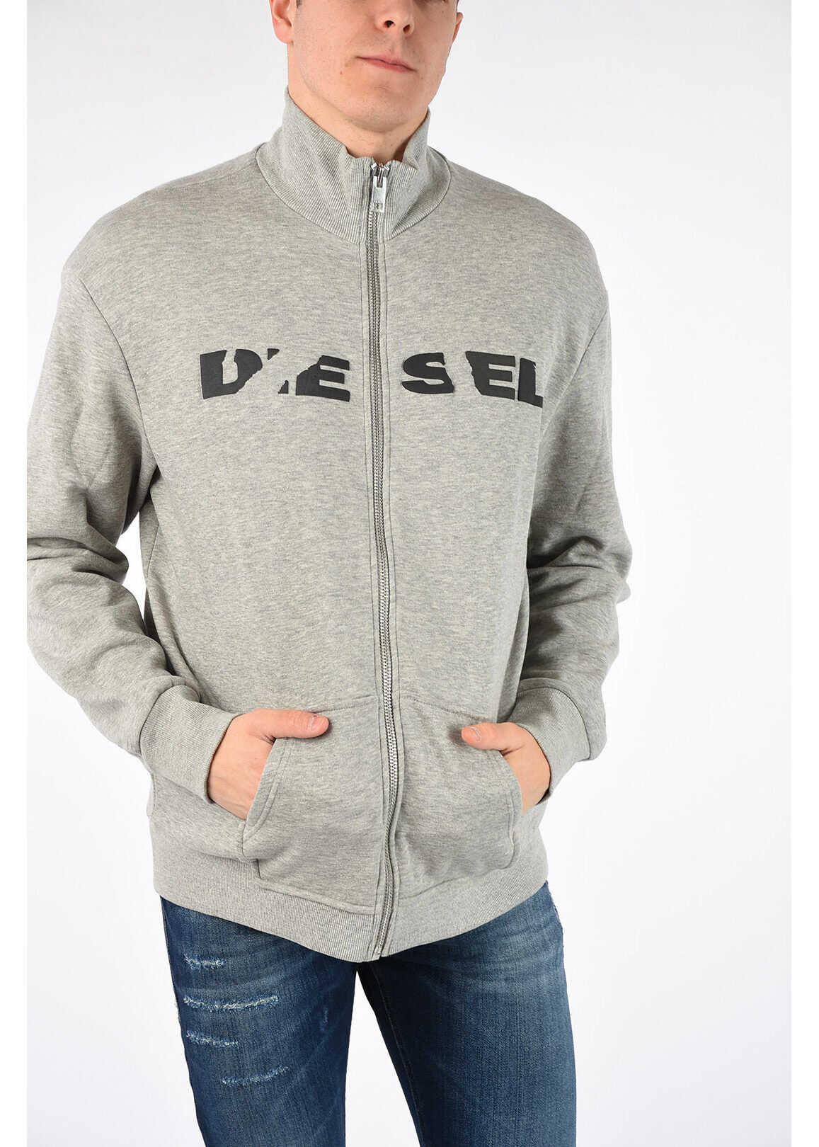 Bluza Diesel Full-zip S-BRAVE-BRO Sweatshirt GRAY