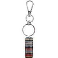 Brelocuri Multicolor Striped Tag Key Ring Barbati