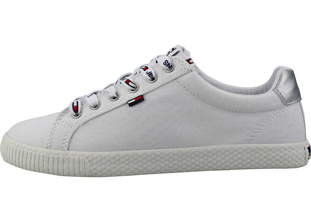 Tommy Jeans Casual Sneaker Trainers In White White