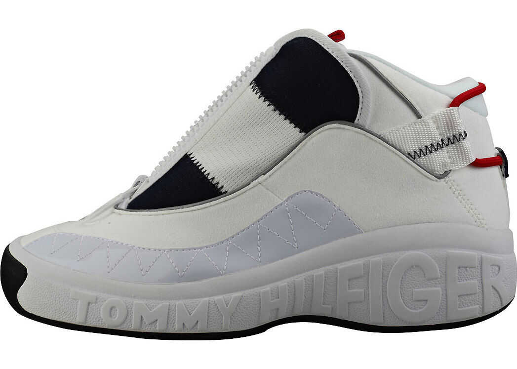 Tommy Jeans Sneaker Trainers In White Navy Red White