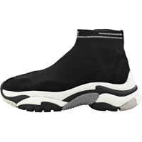 Sneakers Action Stretch Fashion Trainers In Black Silver Barbati