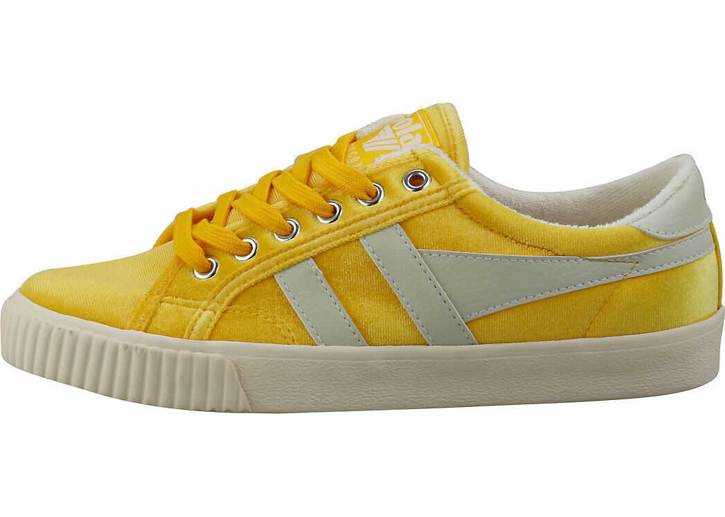 Gola Tennis Mark Cox Velvet Fashion Trainers In Yellow White Yellow