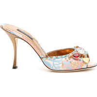 Slapi Jacquard Keira Open Toe Mules Femei