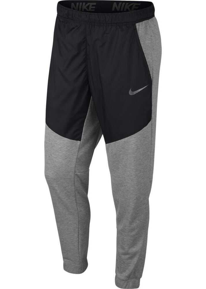 Nike M NK Dry Pant Flc Utility Core AJ7032 NEGRE/GRI