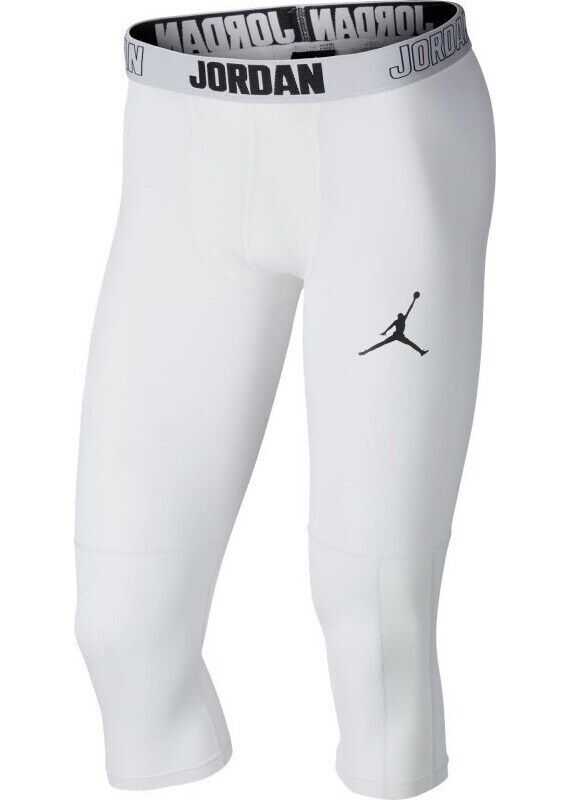 Pantaloni De Compresie Nike Air Jordan Dry 23 Alpha 3 4 892246 Alb