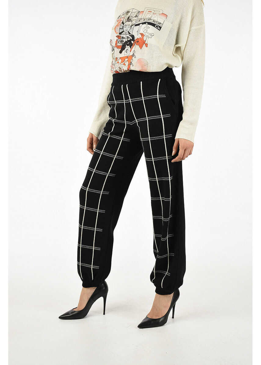 Chloe Checked Jogger BLACK