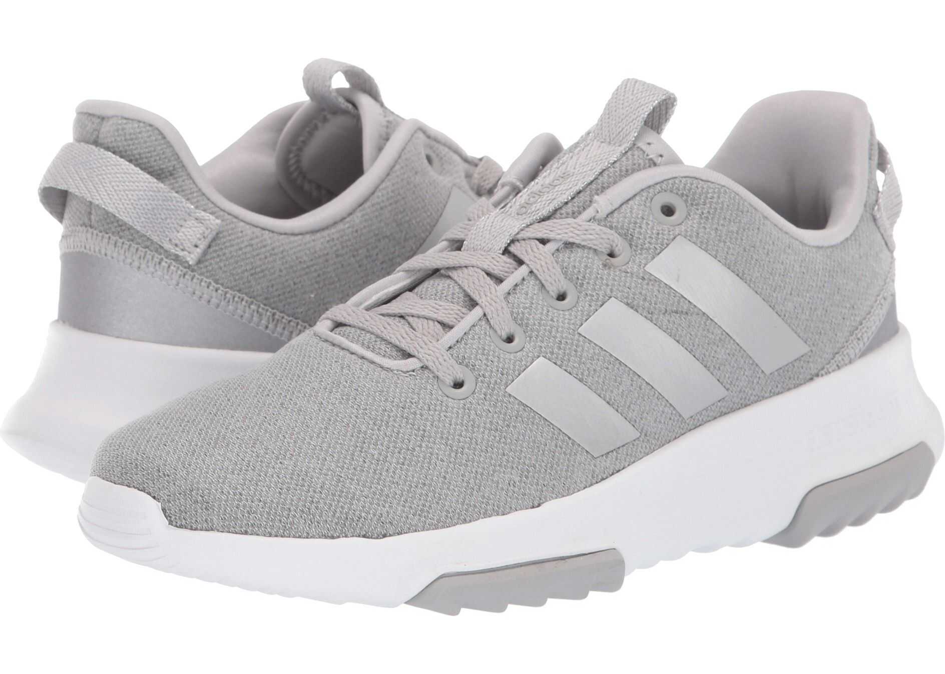 adidas Kids Cloudfoam Racer TR (Little Kid/Big Kid) Grey Two/Silver Metallic/Footwear White