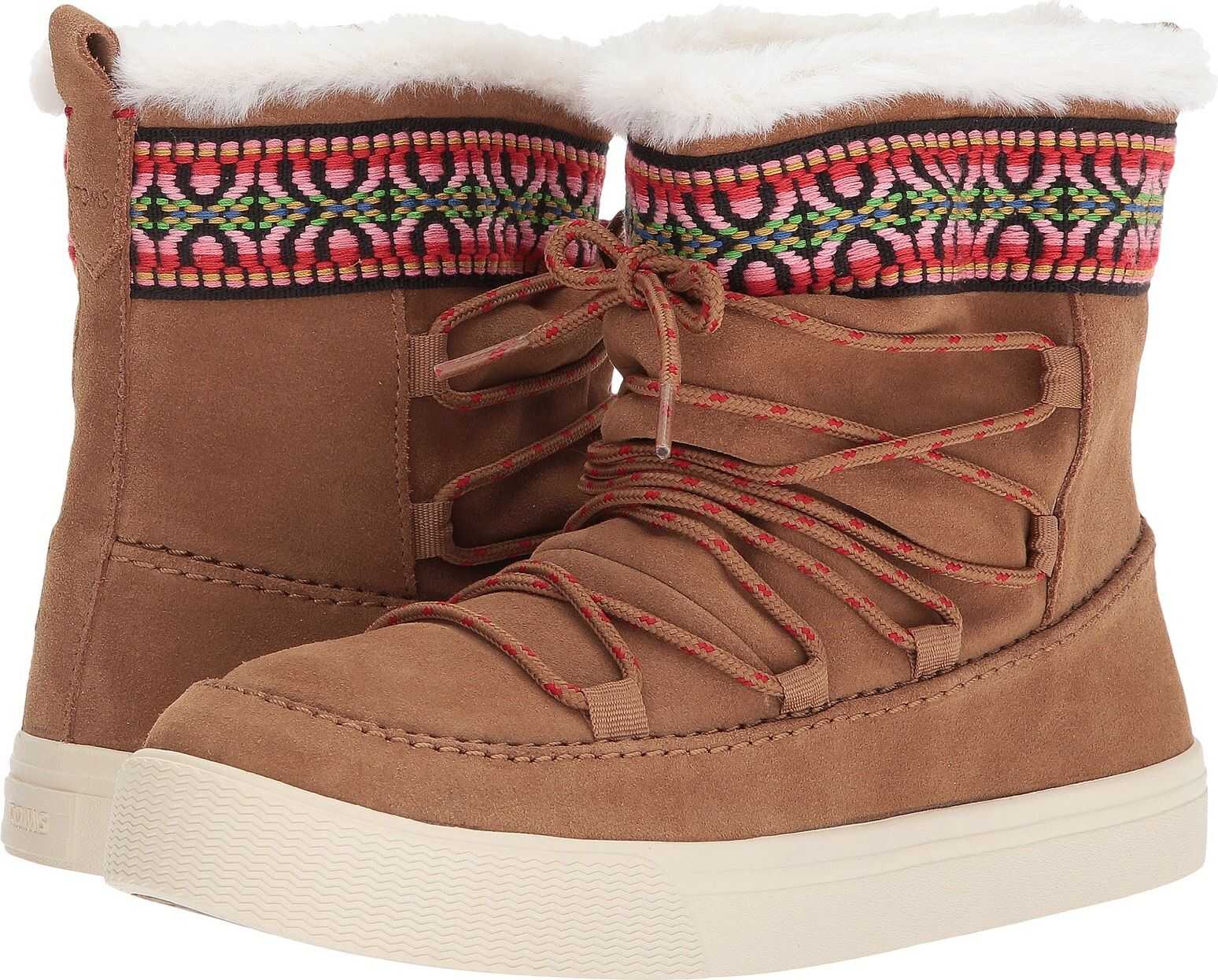 Cizma TOMS Alpine Water-Resistant Boot Toffee Waterproof Suede/Tribal Webbing