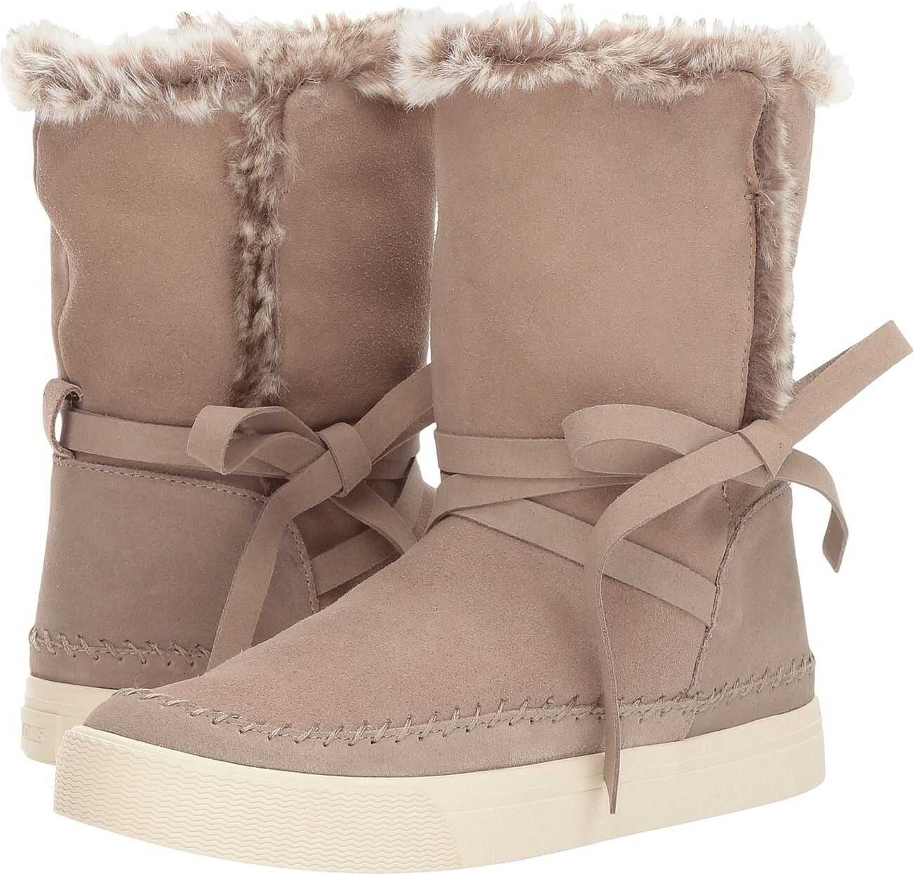 Cizma TOMS Vista Water-Resistant Boot Desert Taupe Waterproof Suede/Faux Fur