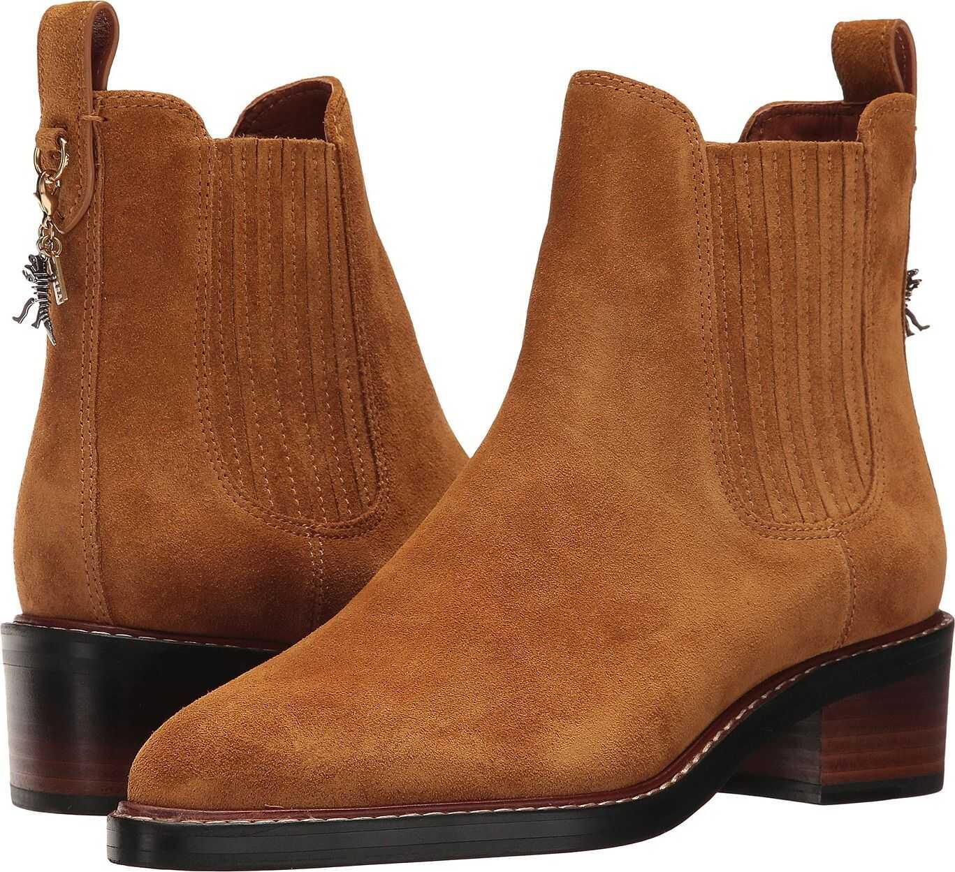 COACH Bowery Chelsea Boot Camel Suede