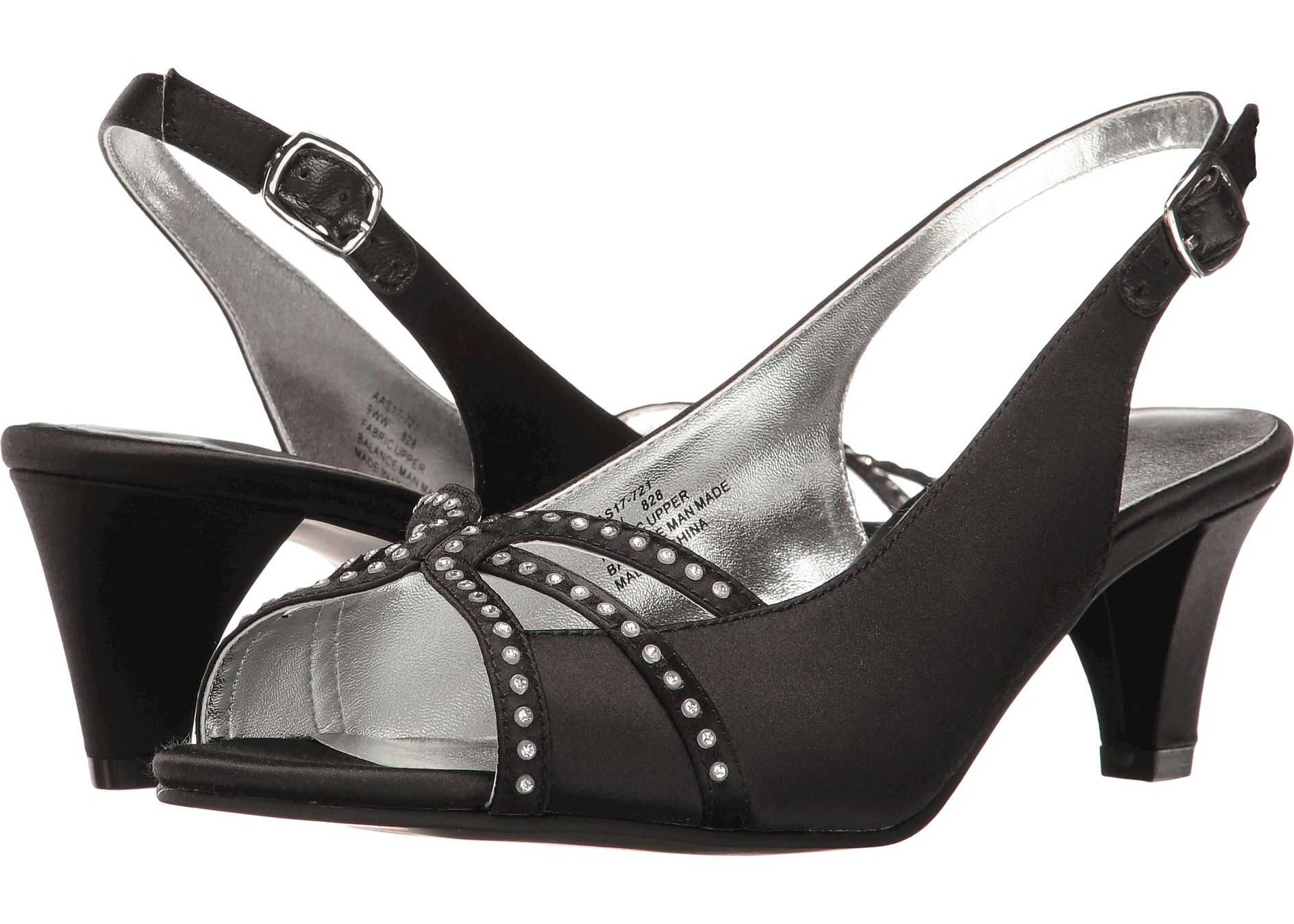Sandala David Tate Regal Black Satin