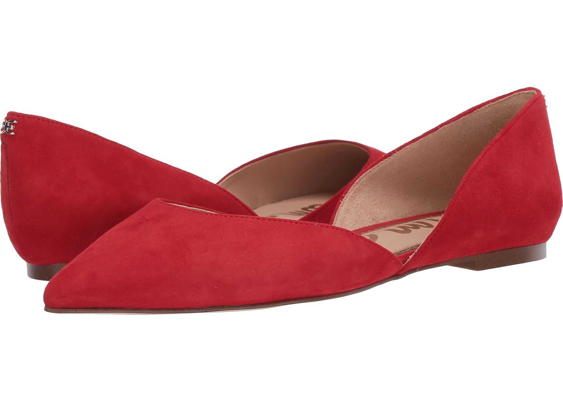 Balerin Sam Edelman Rodney Lipstick Red Suede Leather