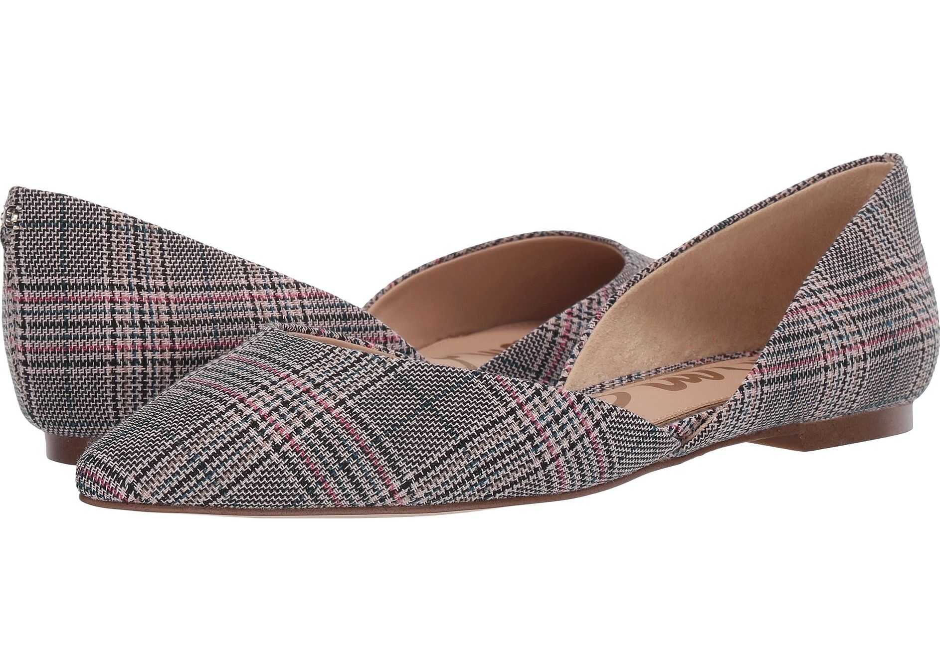 Balerin Sam Edelman Rodney Black/White/Pink Multi Plaid Bale Fabric