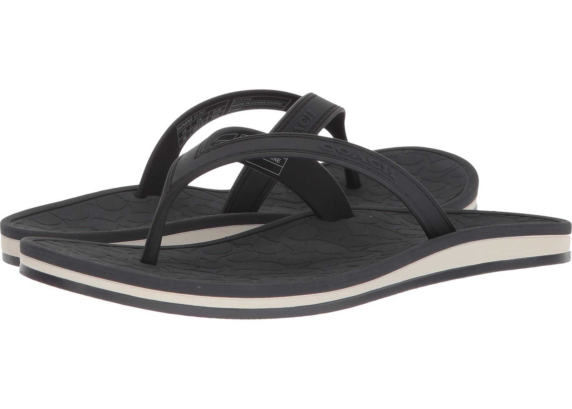 COACH Flip-Flop Navy Rubber