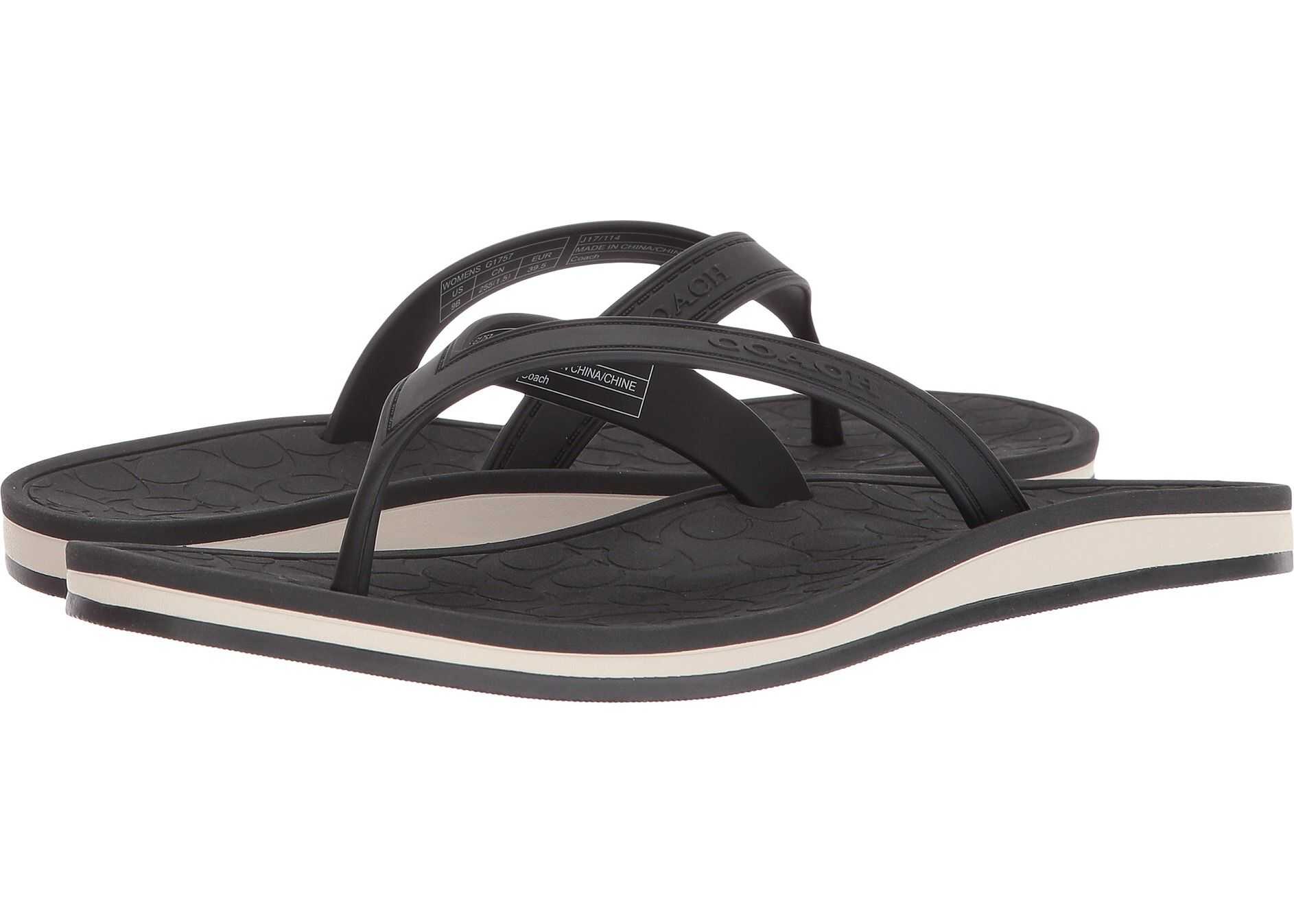 COACH Flip-Flop Black Rubber