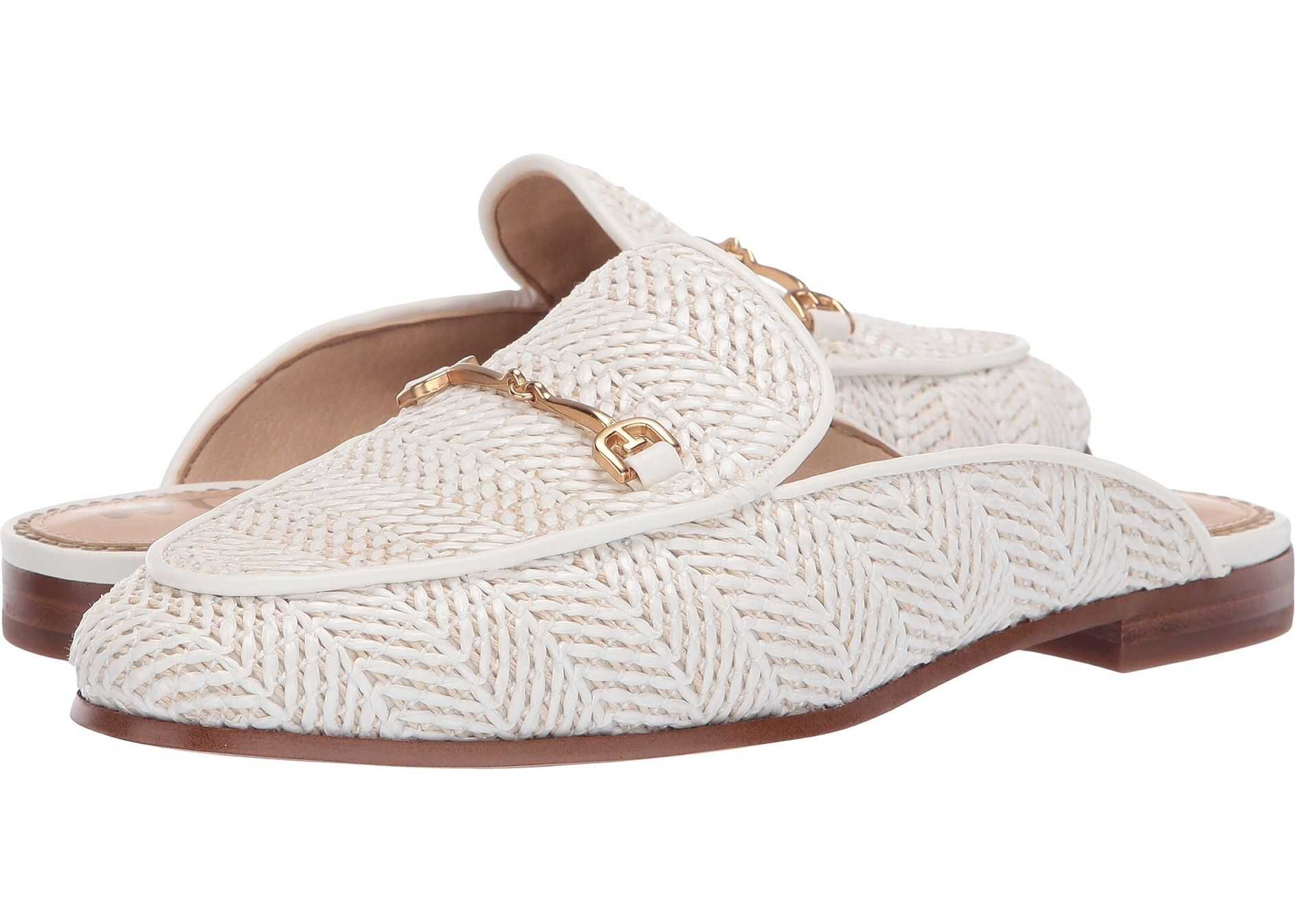 Sam Edelman Linnie White Oversize Stripe Raffia