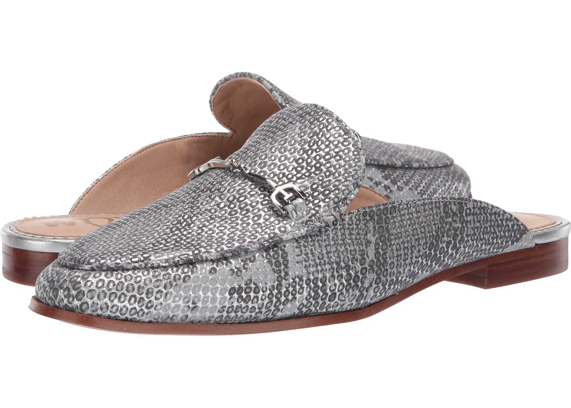 Sam Edelman Linnie Soft Silver Tropical Snake Metallic Leather