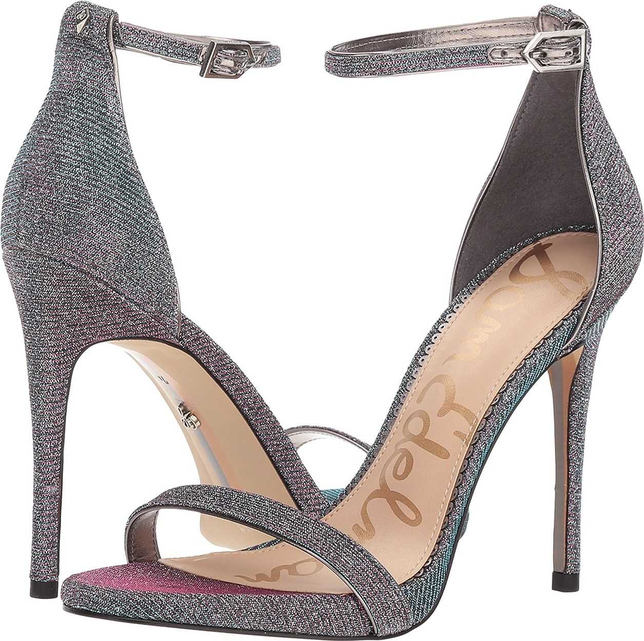 Sandala Sam Edelman Ariella Strappy Sandal Heel Pink/Blue Multi Flash Glitz Fabric