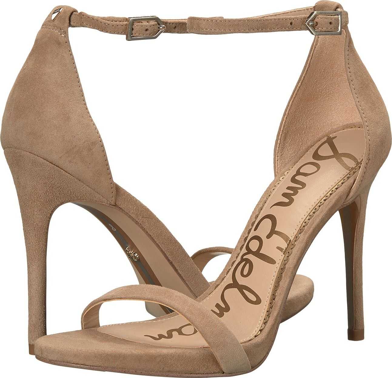 Sandala Sam Edelman Ariella Strappy Sandal Heel Oatmeal Suede Leather