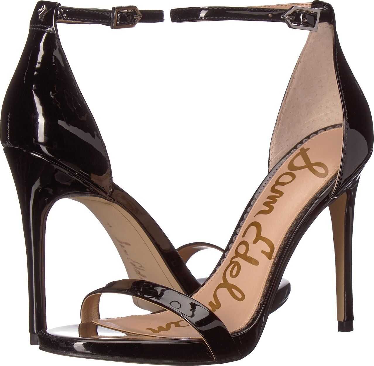 Sam Edelman Ariella Strappy Sandal Heel Black Patent