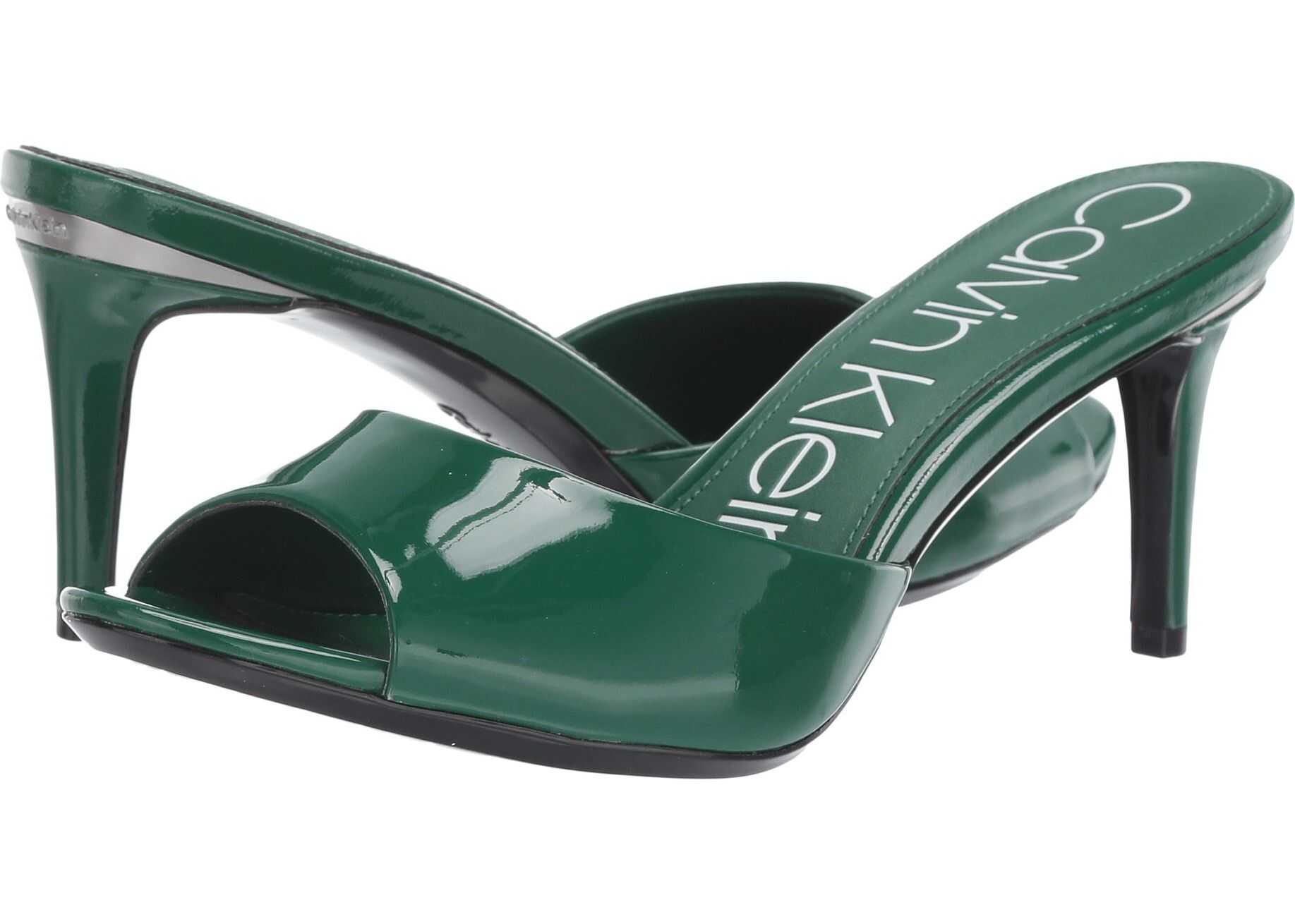 Calvin Klein Luc Mule Emerald Green Patent