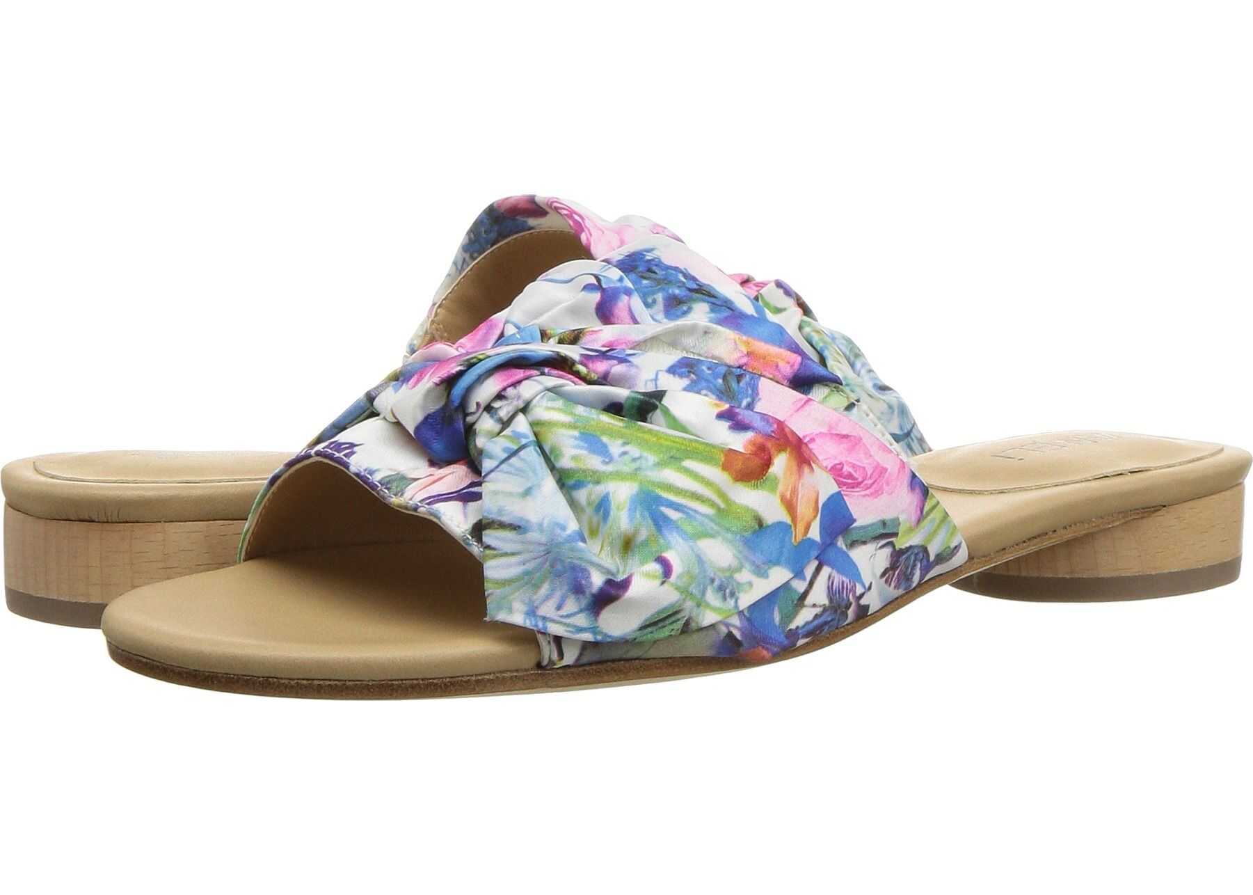Sandala Vaneli Brede Multi Floral Satin
