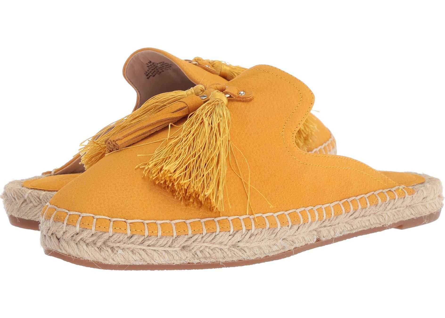 Nine West Val Espadrille Mule Yellow Leather