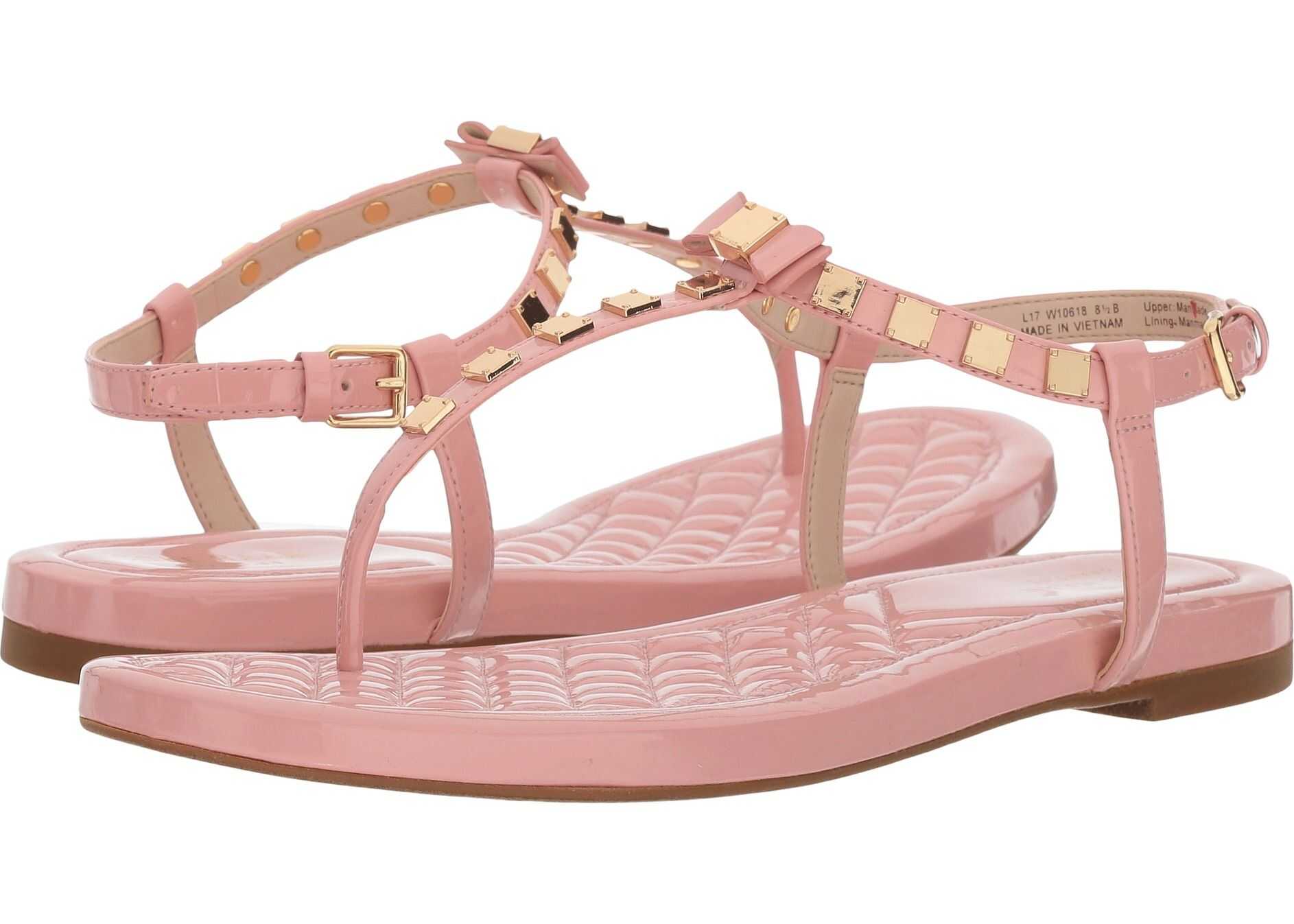 Cole Haan Tali Mini Bow Studded Sandal Coral Almond Patent