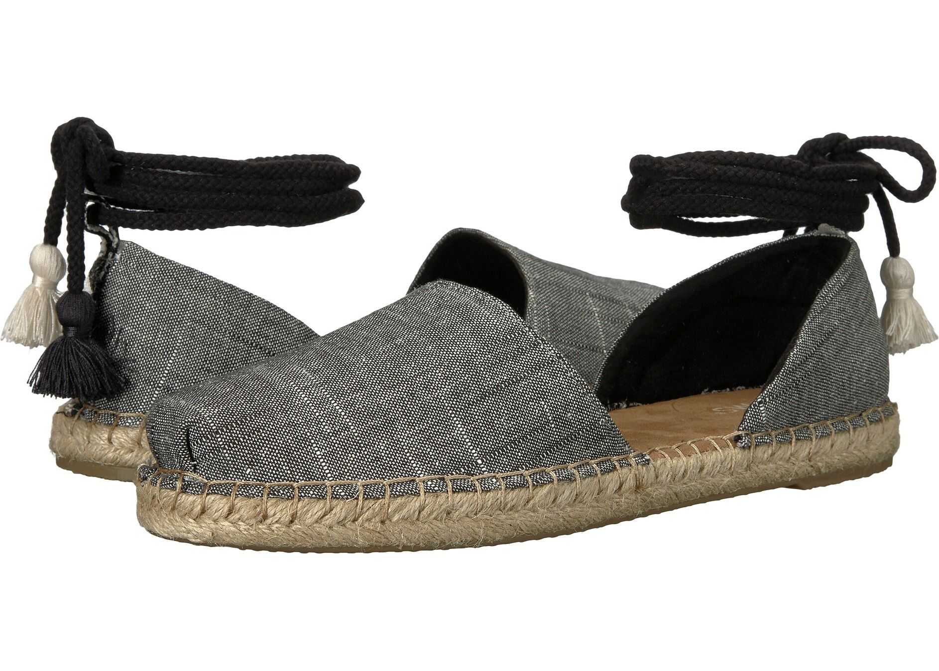 Balerin TOMS Katalina Black Textured Chambray