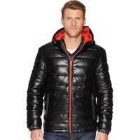 Geci de iarna Faux Leather Faux Down Jacket Barbati