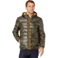 Geci de iarna Faux Leather Faux Down Jacket Barbati