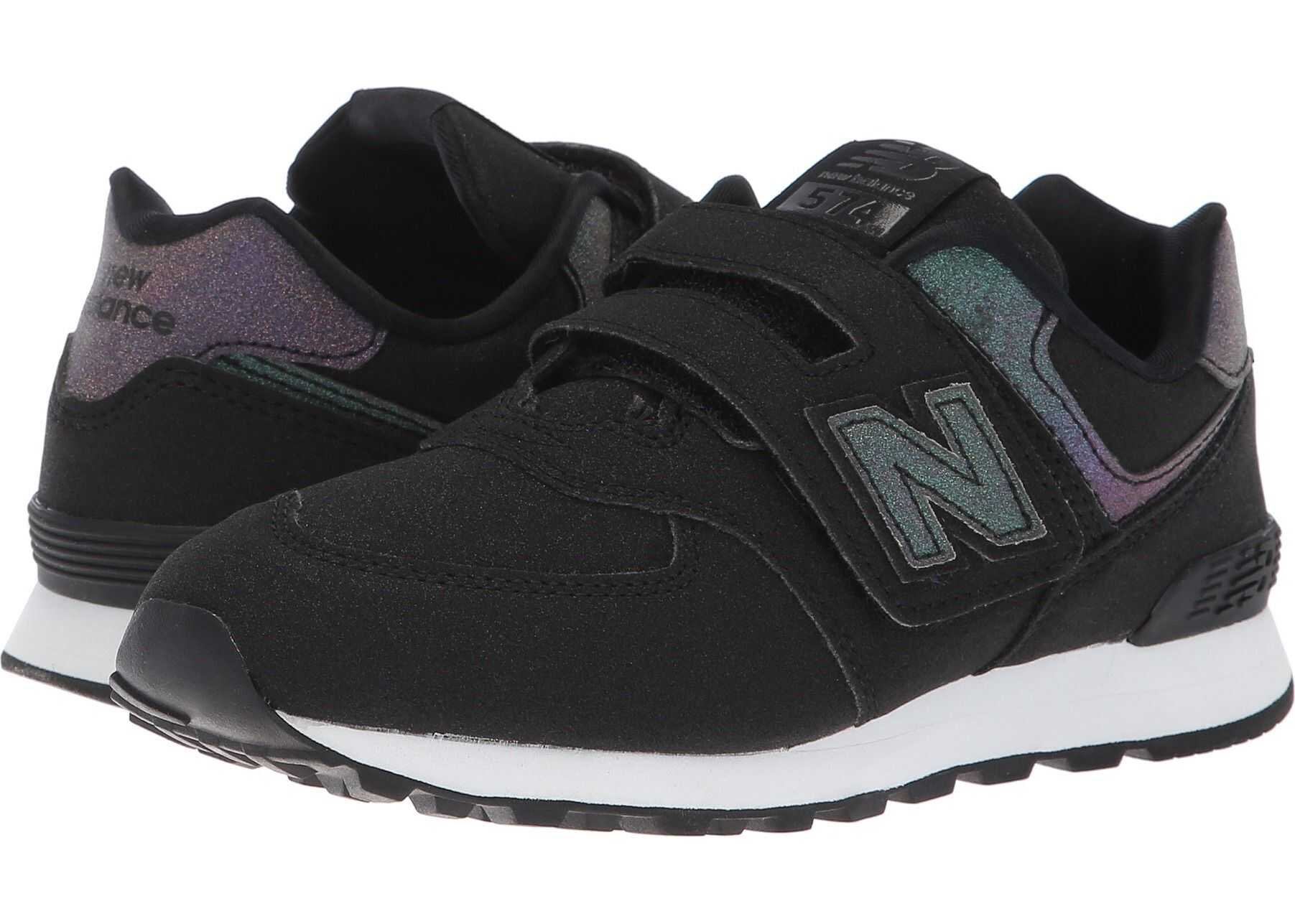 New Balance Kids YV574v1 (Little Kid/Big Kid) Black/Multi Iridescent