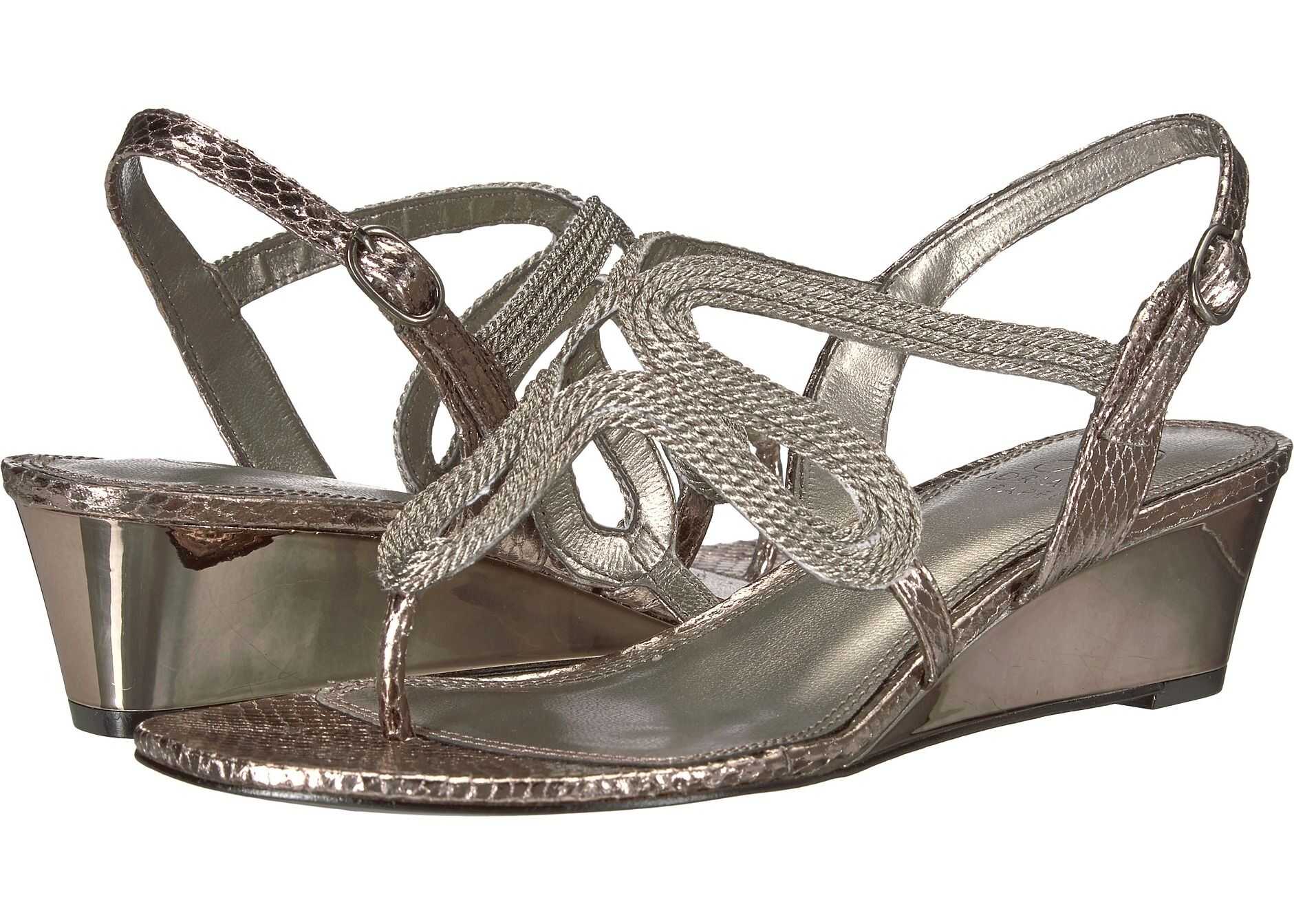 Sandala Adrianna Papell Cannes Gunmetal Metallic Rope