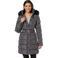 Geci de iarna 3/4 Long Hooded Puffer Femei