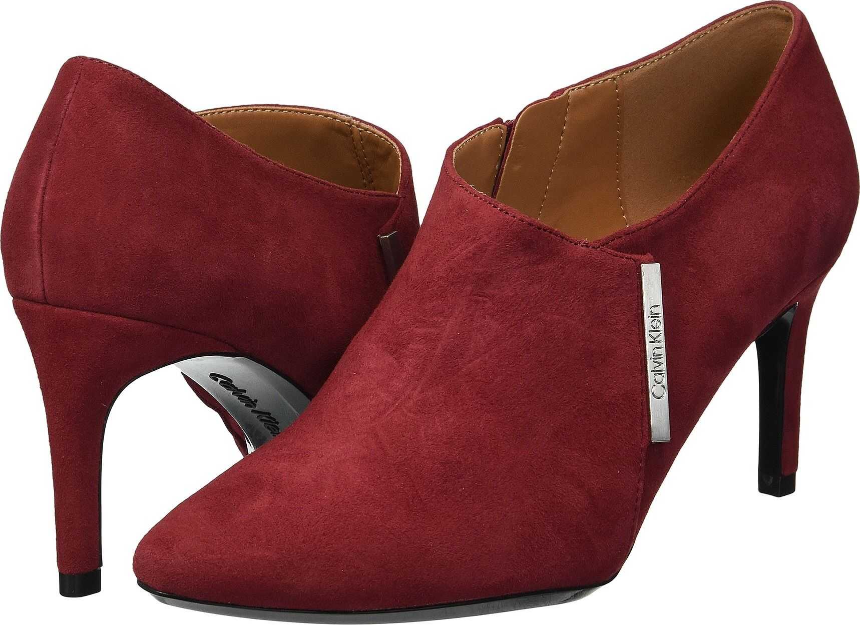 Calvin Klein Jeanna Red Rock Leather Suede