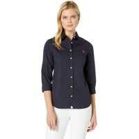 Camasi casual Dot Stretch Poplin Blouse Femei