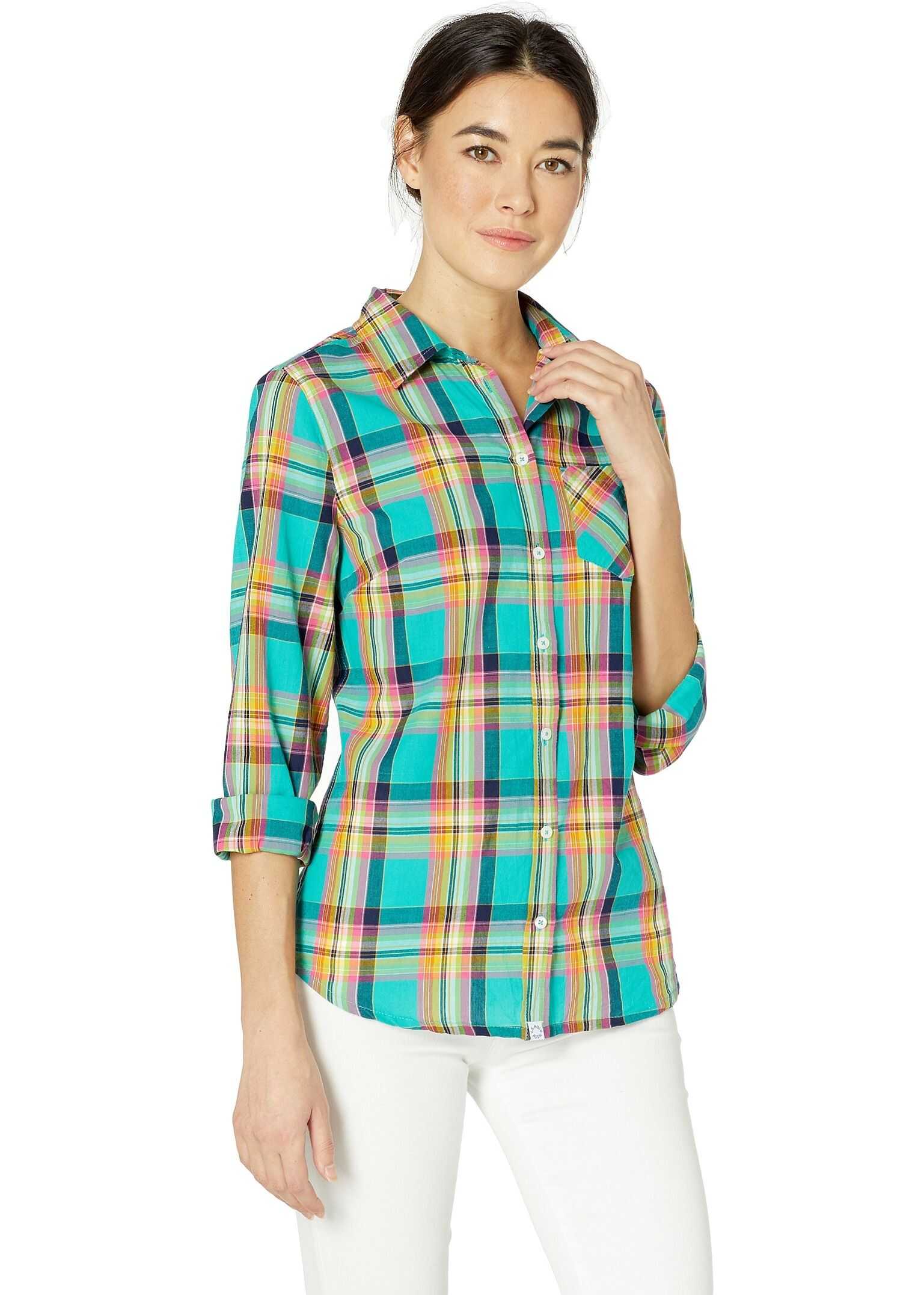 Camasa U.S. POLO ASSN. Plaid Woven Shirt Deep Aquamarine
