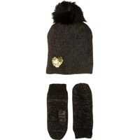 Manusi Betsey Johnson Heart to Heart Hat Gloves Two-Piece Set