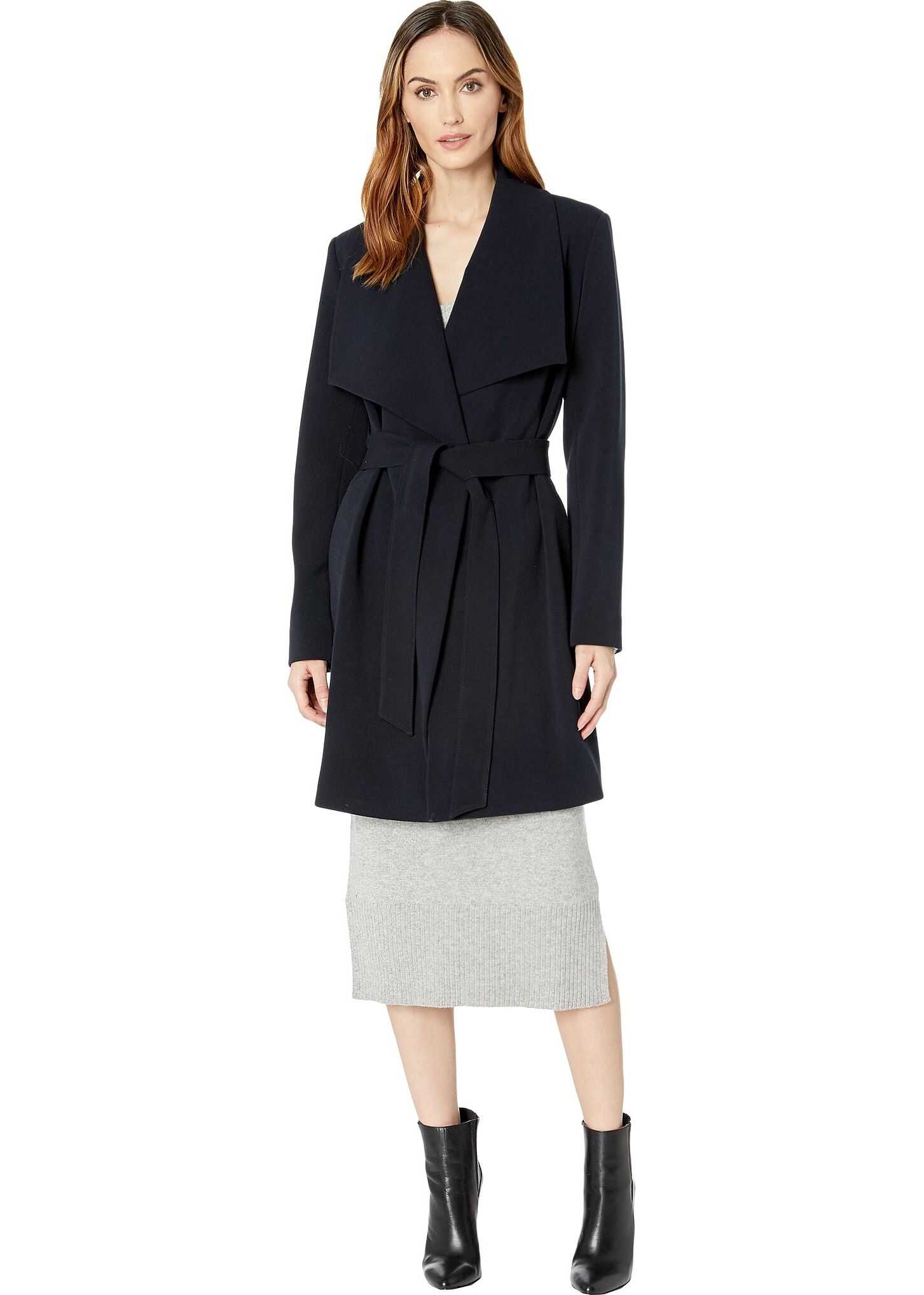 Ralph Lauren Belted Crepe Wrap Midnight