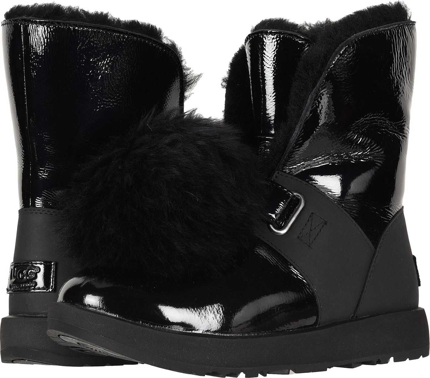 UGG Isley Patent Waterproof Boot Black