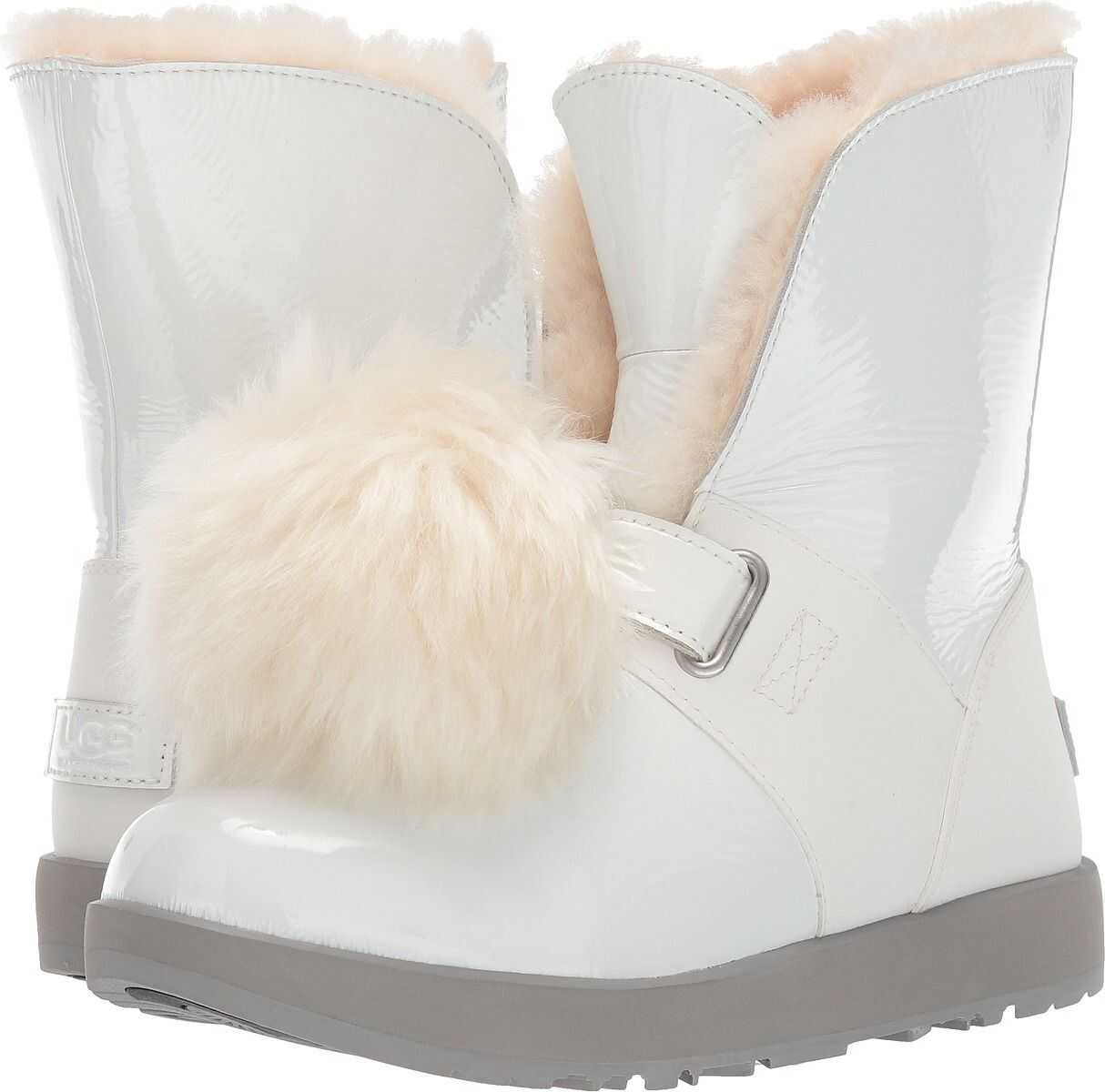 UGG Isley Patent Waterproof Boot White